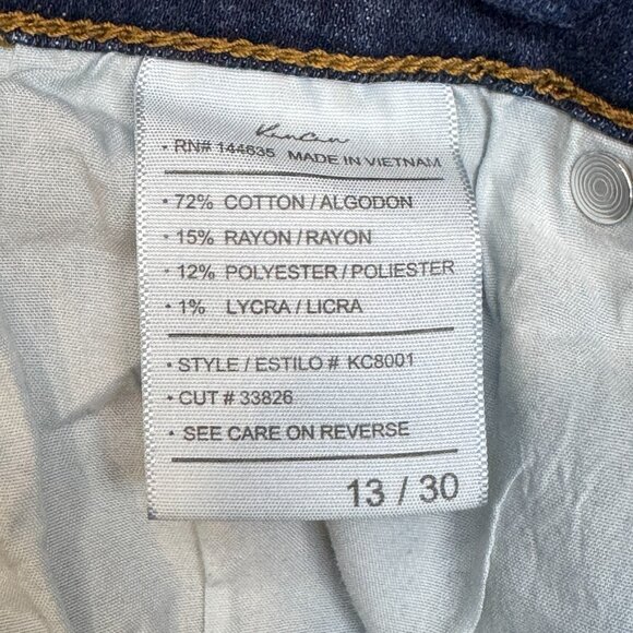 KanCan Womens Blue Distressed Denim Jeans Skinny Leg Mid Rise Size 13/30 - Picture 6 of 13